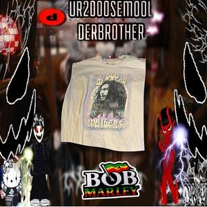 Cream Bob Marley Graphic Tee